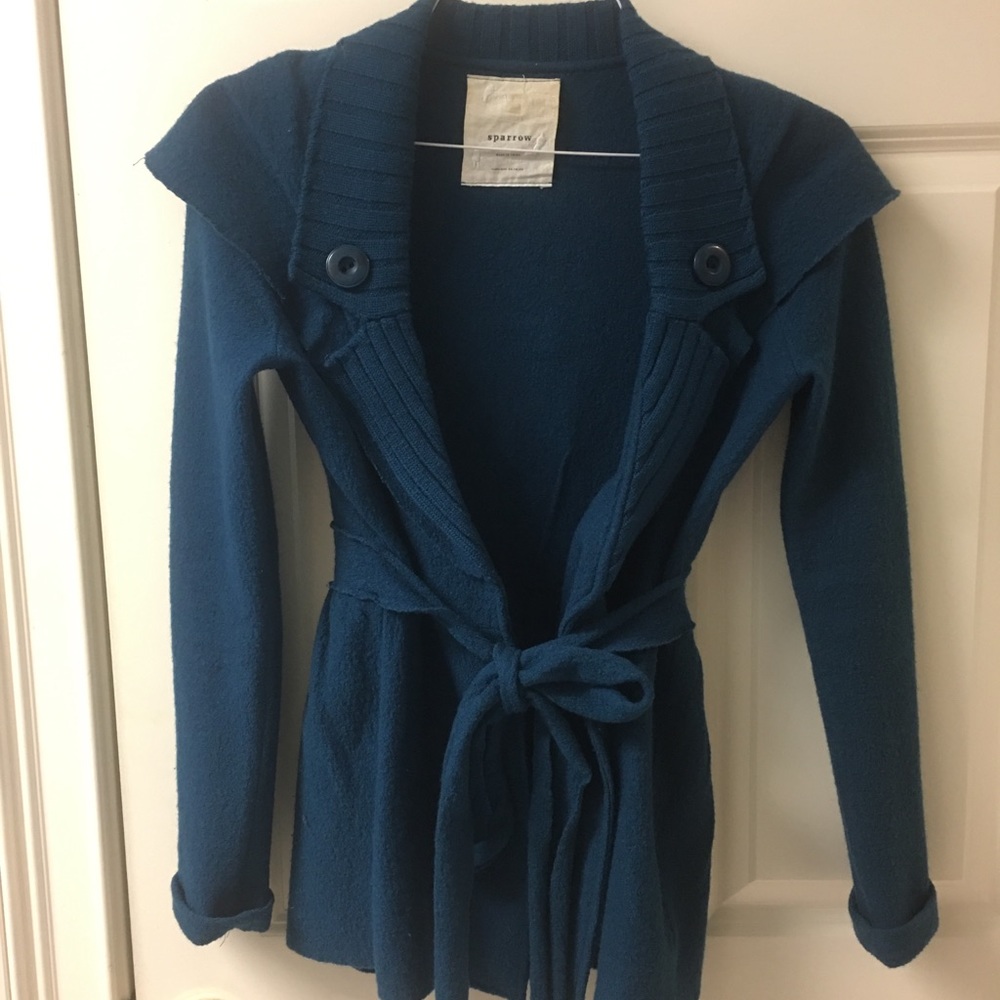 Anthropologie teal cardigan.